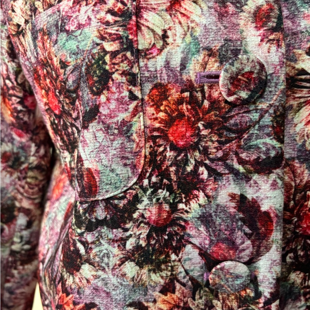 Floral Women's Coat - Picture 3 of 8
